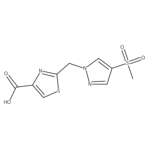 2-[(4-methanesulfonyl-1H-pyrazol-1-yl)methyl]-1,3-thiazole-4-carboxylic acid Structure