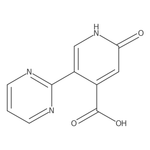 2-Hydroxy-5-(pyrimidin-2-yl)pyridine-4-carboxylic acid结构式