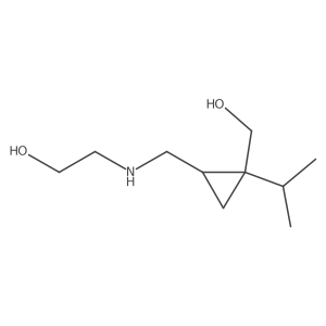 2-({[2-(Hydroxymethyl)-2-(propan-2-yl)cyclopropyl]methyl}amino)ethan-1-ol结构式