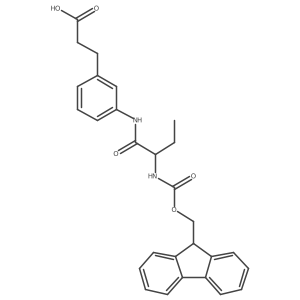 3-{3-[(2S)-2-({[(9H-fluoren-9-yl)methoxy]carbonyl}amino)butanamido]phenyl}propanoic acid Structure