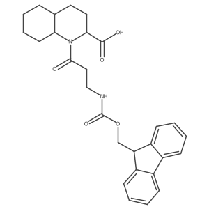 1-[3-({[(9H-fluoren-9-yl)methoxy]carbonyl}amino)propanoyl]-decahydroquinoline-2-carboxylic acid结构式