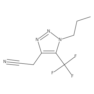 2-[1-propyl-5-(trifluoromethyl)-1H-1,2,3-triazol-4-yl]acetonitrile结构式