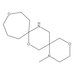1-Methyl-4,8,12-trioxa-1,16-diazadispiro[5.2.6^{9}.2^{6}]heptadecane结构式