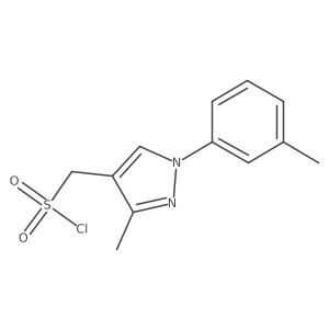 [3-methyl-1-(3-methylphenyl)-1H-pyrazol-4-yl]methanesulfonyl chloride结构式
