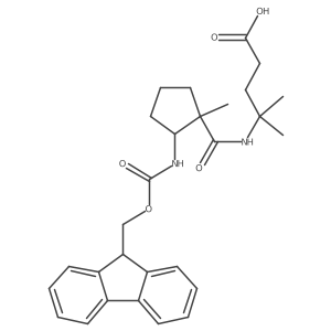 4-{[2-({[(9H-fluoren-9-yl)methoxy]carbonyl}amino)-1-methylcyclopentyl]formamido}-4-methylpentanoic acid Structure