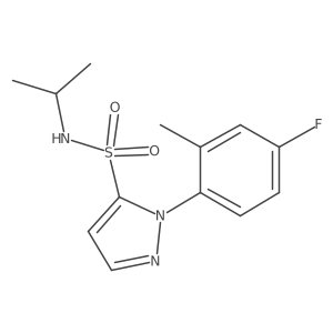 1-(4-fluoro-2-methylphenyl)-N-(propan-2-yl)-1H-pyrazole-5-sulfonamide结构式