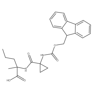 2-{[1-({[(9H-fluoren-9-yl)methoxy]carbonyl}amino)cyclopropyl]formamido}-2-methylpentanoic acid Structure
