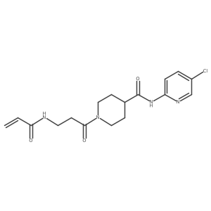 N-(5-Chloropyridin-2-yl)-1-[3-(prop-2-enoylamino)propanoyl]piperidine-4-carboxamide结构式