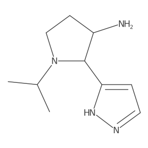 1-(propan-2-yl)-2-(1H-pyrazol-3-yl)pyrrolidin-3-amine结构式