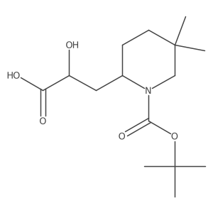 3-{1-[(Tert-butoxy)carbonyl]-5,5-dimethylpiperidin-2-yl}-2-hydroxypropanoic acid结构式