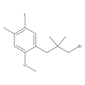 1-(3-Bromo-2,2-dimethylpropyl)-5-fluoro-2-methoxy-4-methylbenzene结构式