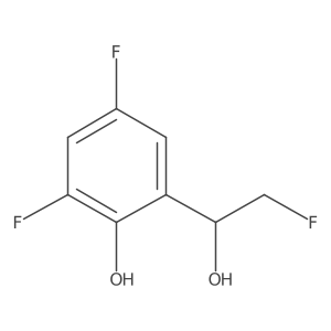 2,4-Difluoro-6-(2-fluoro-1-hydroxyethyl)phenol Structure
