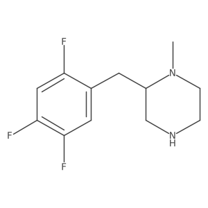 1-Methyl-2-[(2,4,5-trifluorophenyl)methyl]piperazine Structure
