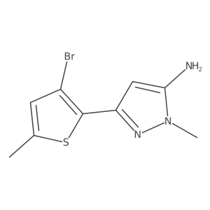3-(3-bromo-5-methylthiophen-2-yl)-1-methyl-1H-pyrazol-5-amine Structure