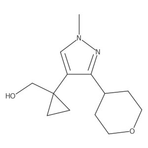 {1-[1-methyl-3-(oxan-4-yl)-1H-pyrazol-4-yl]cyclopropyl}methanol Structure