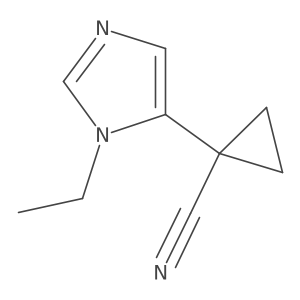 1-(1-ethyl-1H-imidazol-5-yl)cyclopropane-1-carbonitrile Structure