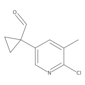 1-(6-Chloro-5-methylpyridin-3-yl)cyclopropane-1-carbaldehyde结构式