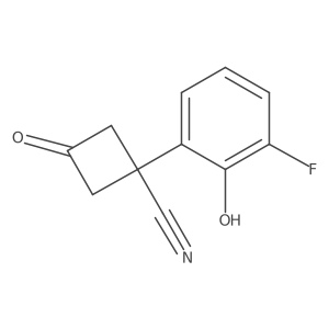 1-(3-Fluoro-2-hydroxyphenyl)-3-oxocyclobutane-1-carbonitrile结构式