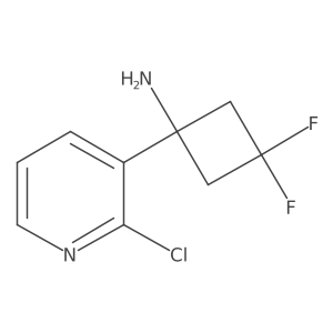 1-(2-Chloropyridin-3-yl)-3,3-difluorocyclobutan-1-amine结构式
