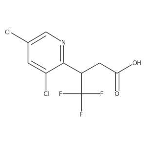 3-(3,5-Dichloropyridin-2-yl)-4,4,4-trifluorobutanoic acid结构式