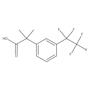 2-Methyl-2-[3-(pentafluoroethyl)phenyl]propanoic acid Structure