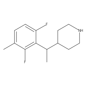 4-[1-(2,6-Difluoro-3-methylphenyl)ethyl]piperidine结构式