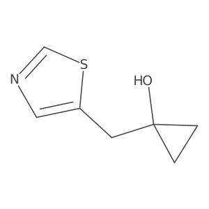 1-[(1,3-Thiazol-5-yl)methyl]cyclopropan-1-ol结构式