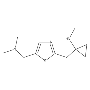 1-({5-[(dimethylamino)methyl]-1,3-thiazol-2-yl}methyl)-N-methylcyclopropan-1-amine Structure