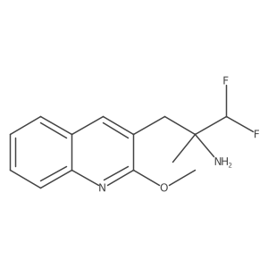 1,1-Difluoro-3-(2-methoxyquinolin-3-yl)-2-methylpropan-2-amine结构式