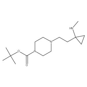 Tert-butyl 4-{2-[1-(methylamino)cyclopropyl]ethyl}piperazine-1-carboxylate Structure