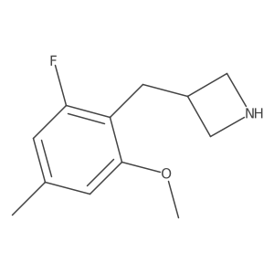 3-[(2-Fluoro-6-methoxy-4-methylphenyl)methyl]azetidine Structure