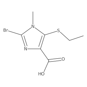 2-Bromo-5-(ethylsulfanyl)-1-methylimidazole-4-carboxylic acid结构式