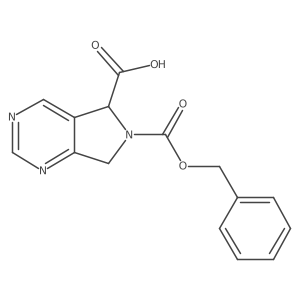 6-[(benzyloxy)carbonyl]-5H,6H,7H-pyrrolo[3,4-d]pyrimidine-5-carboxylic acid结构式