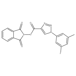 1,3-dioxo-2,3-dihydro-1H-isoindol-2-yl 1-(3-fluoro-5-methylphenyl)-1H-1,2,3-triazole-4-carboxylate结构式