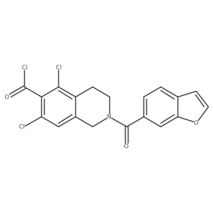 2-(6-Benzofuranylcarbonyl)-5,7-dichloro-1,2,3,4-tetrahydro-6-isoquinolinecarbonyl chloride结构式