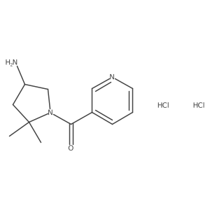 (4-Amino-2,2-dimethylpyrrolidin-1-yl)-pyridin-3-ylmethanone;dihydrochloride结构式
