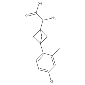 2-Amino-2-[3-(4-chloro-2-methylphenyl)-1-bicyclo[1.1.1]pentanyl]acetic acid Structure