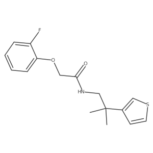 2-(2-fluorophenoxy)-N-(2-methyl-2-(thiophen-3-yl)propyl)acetamide Structure