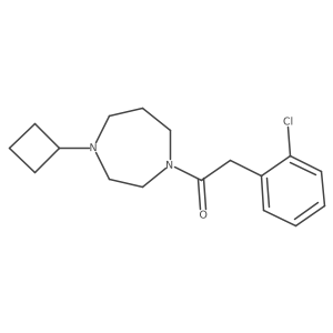 2-(2-chlorophenyl)-1-(4-cyclobutyl-1,4-diazepan-1-yl)ethanone结构式