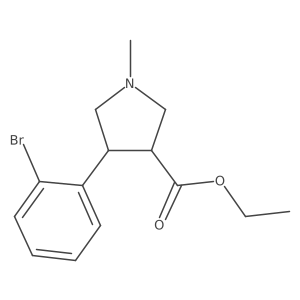 Ethyl 4-(2-bromophenyl)-1-methylpyrrolidine-3-carboxylate Structure