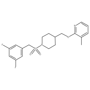2-({1-[(3,5-Difluorophenyl)methanesulfonyl]piperidin-4-yl}methoxy)-3-methylpyridine结构式
