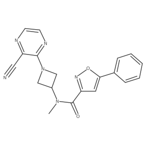 N-[1-(3-Cyanopyrazin-2-yl)azetidin-3-yl]-N-methyl-5-phenyl-1,2-oxazole-3-carboxamide Structure