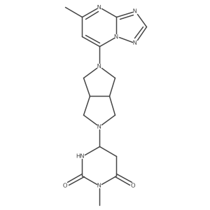 3-Methyl-6-[5-(5-methyl-[1,2,4]triazolo[1,5-a]pyrimidin-7-yl)-1,3,3a,4,6,6a-hexahydropyrrolo[3,4-c]pyrrol-2-yl]-1,3-diazinane-2,4-dione Structure