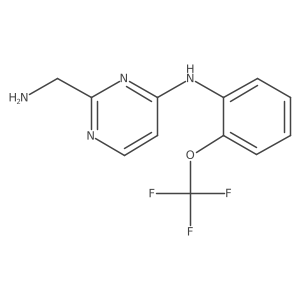 2-(aminomethyl)-N-[2-(trifluoromethoxy)phenyl]pyrimidin-4-amine结构式