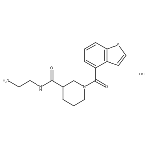 N-(2-Aminoethyl)-1-(1-benzothiophene-4-carbonyl)piperidine-3-carboxamide;hydrochloride Structure