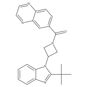 6-[3-(2-tert-butyl-1H-1,3-benzodiazol-1-yl)azetidine-1-carbonyl]quinoxaline Structure