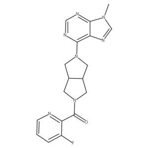 6-[5-(3-fluoropyridine-2-carbonyl)-octahydropyrrolo[3,4-c]pyrrol-2-yl]-9-methyl-9H-purine Structure