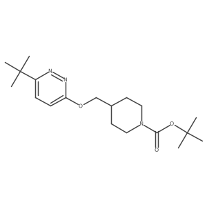 Tert-butyl 4-{[(6-tert-butylpyridazin-3-yl)oxy]methyl}piperidine-1-carboxylate结构式