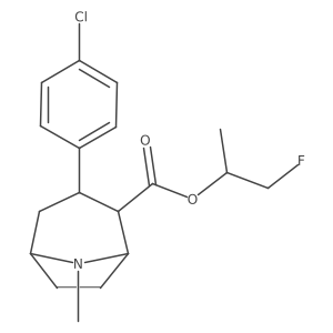(1R)-2-Fluoro-1-methylethyl (1R,2S,3S,5S)-3-(4-chlorophenyl)-8-methyl-8-azabicyclo[3.2.1]octane-2-carboxylate Structure