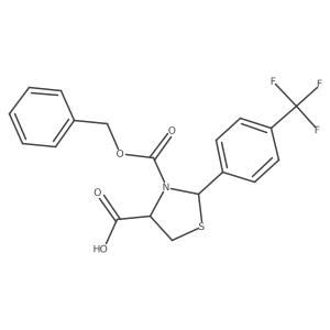 (4R)-3-[(benzyloxy)carbonyl]-2-[4-(trifluoromethyl)phenyl]-1,3-thiazolidine-4-carboxylic acid Structure